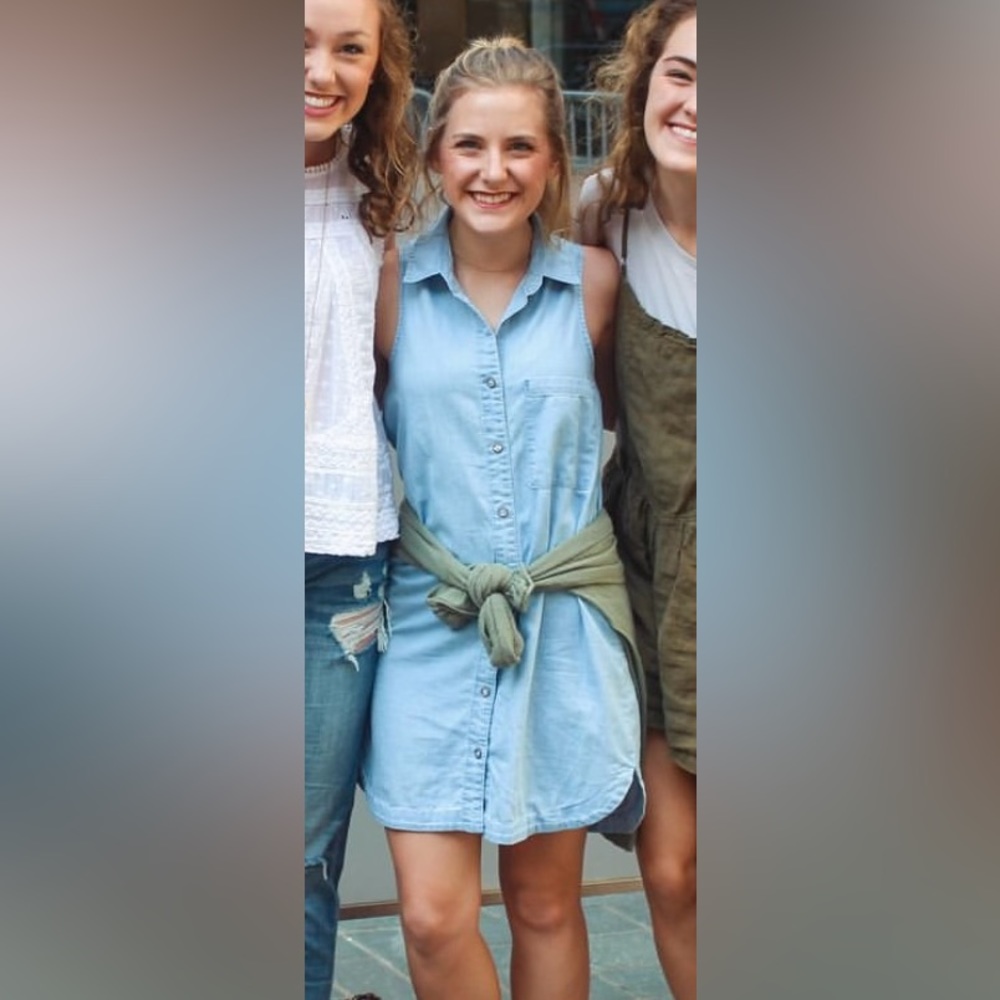 Rue21 Chambray Denim Button Down Dress size Small
